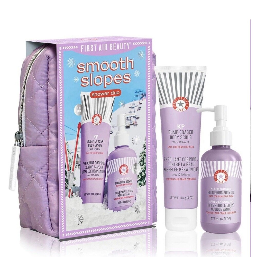 NWT First Aid Beauty Smooth Slopes Shower Duo  Full Size FAST FREE SHIP!! 💨💨💨